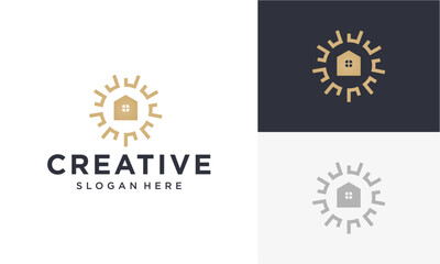bright house vector logo