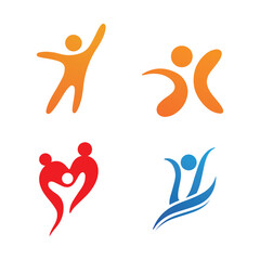 Health life people logo vector