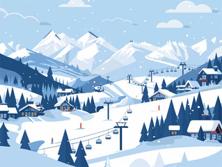 Winter Wonderland: A Thrilling Adventure Amidst Pristine Snowy Peaks and Slopes