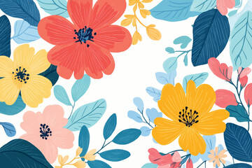 Abstract Floral Seamless Design for Textiles and Decor