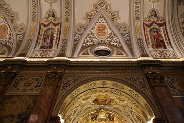 Interior view of the Basilica of Our Lady of Hope Macarena, Seville, Andalusia, Spain