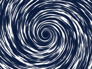 Abstract hypnotic spiral background in navy blue and white, perfect for dynamic designs.