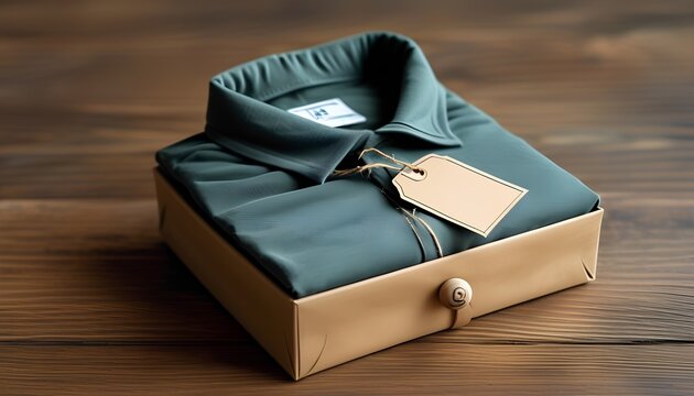 Customizable blank t-shirt mockup display studio environment product photography natural wood background creative design concept