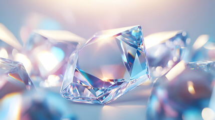 Crystalline Gem 3D Illustration