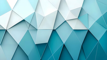 Obraz premium Abstract 3D Geometric Background Teal Triangles