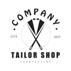 Tailor or textile logo vector flat design