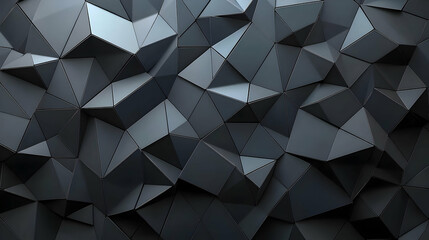 Obraz premium Dark Gray Abstract 3D Triangular Background