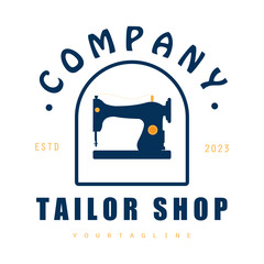 Tailor or textile logo vector flat design