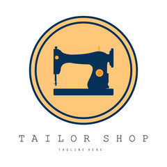 Tailor or textile logo vector flat design