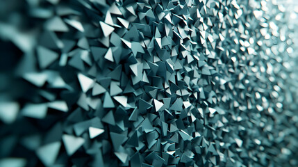 Teal 3D Triangle Abstract Background