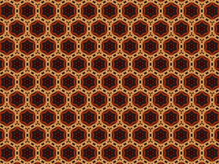 Intricate geometric pattern in warm earthy tones, perfect for textile, wallpaper, or website backgrounds.