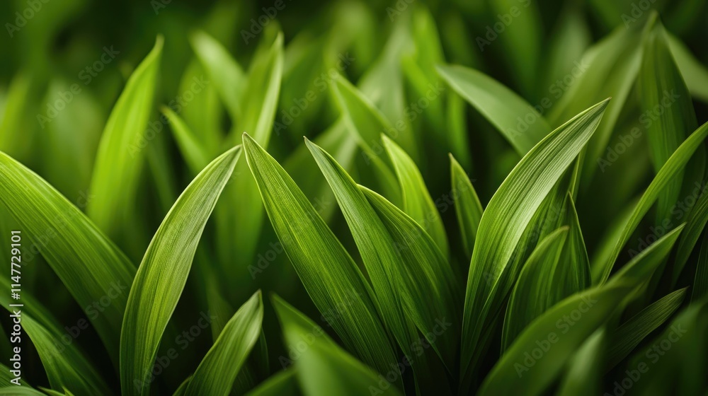 Poster a close-up shot of green grass tufts, emphasizing the vibrant texture and natural color of the blade