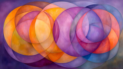 Abstract Painting of Intertwined Circles © MMGraphics