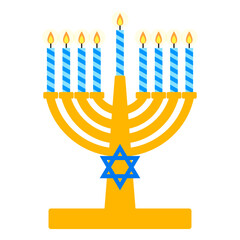 Happy Hanukkah Day, Digital Art Illustration.