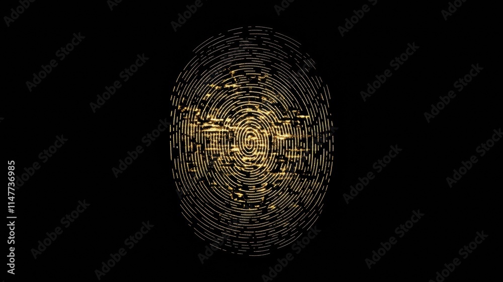 Aufkleber digital fingerprint graphic showcasing intricate patterns and textures with ample copy space for cre