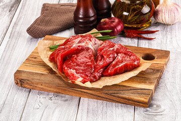 Raw beef meat for cooking