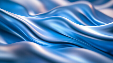 Fototapeta premium A blue fabric with a wave pattern