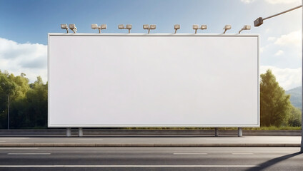 Obraz premium Commercial billboard mockup display design and outdoor background