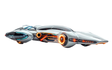 Futuristic Vehicle on transparent background PNG.