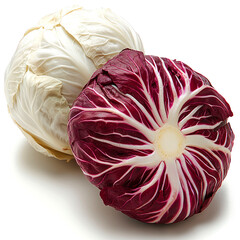 Obraz premium White and red cabbage, close-up.