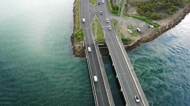 Spit bridge across Swansea channel &ndash; Pacific highway in Swansea town of Australia.
