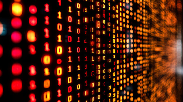 Abstract binary code data stream.