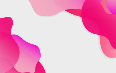 Stylish abstract texture with layered pink and magenta forms on a white background. Ideal for eye-catching banners, posters, and covers