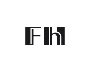 creative letter FH or HF logo design