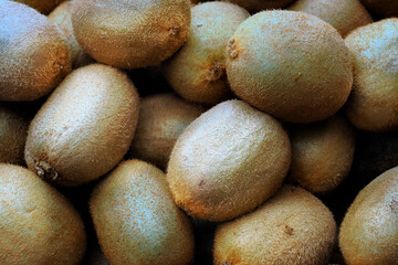 Piękne różne gatunkicytrusów, limonki, pomarańcze granaty oraz kiwina straganie na  placu targowym © JDziedzic