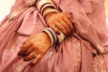 mehndhi hands of a bride in south India an indian tatoo