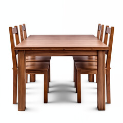 Wooden Dining Table Set Six Chairs Square Table Modern Design