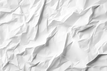 Fototapeta premium White crumpled paper poster texture background.