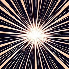 Obraz premium Dynamic radiating pattern with light rays bursting from the center on a dark backdrop, copy space