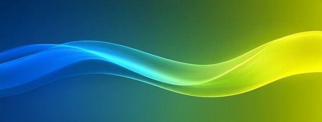 Fototapeta premium Abstract Blue and Green Wave Background Flowing Lines Dynamic Design Smooth Curves Energy Nature