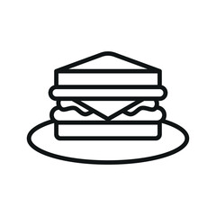 Sandwich icon featuring a delicious, layered design with fresh ingredients, perfect for deli menus or snack promotions