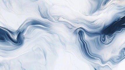 Obraz premium Abstract background with a swirling marble pattern in blue and gray, featuring fluid shapes and organic textures. 