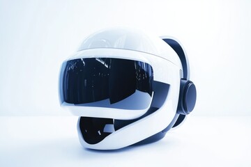 Virtual reality helmet isolated on white background