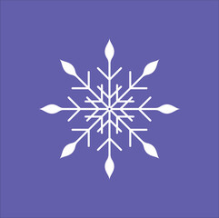 This simple yet elegant 2D illustration of a snowflake features intricate patterns and symmetrical design. Vector design. Eps 10.