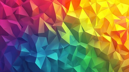 Fototapeta premium Color Blend Rainbow Trendy Low Poly BG Design.
