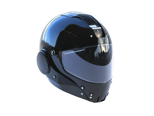 Fototapeta premium Isolated Black Motorcycle Helmet with Visor