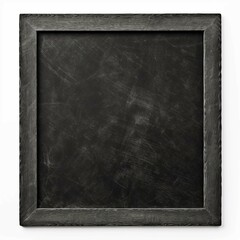 Chalk Board, Isolated white background, flat lay 