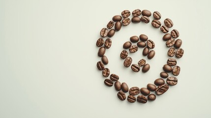 Spiral Coffee Bean Energy: Abstract Symbol of Endless Vitality