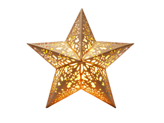 Isolated Cutout Star Lantern
