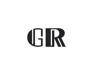 creative letter GR logo design template