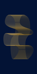 Abstract wavy object on black background. Vector illustration design. Eps 10. 