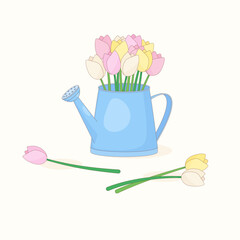 tulip flower watering can