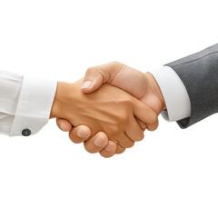 Business team collaboration flat illustration of professionals shaking hands in a modern office environment