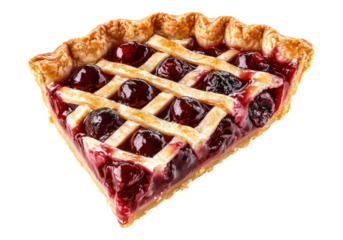 Cheery pie. Transparent background .Isolated PNG
