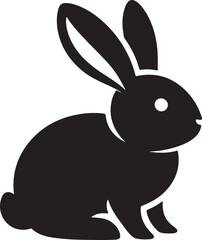 Sitting Silhouette Rabbit Hare Icon Illustration Design