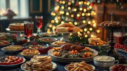 Fototapeta premium A Celebration of Festive Flavors.